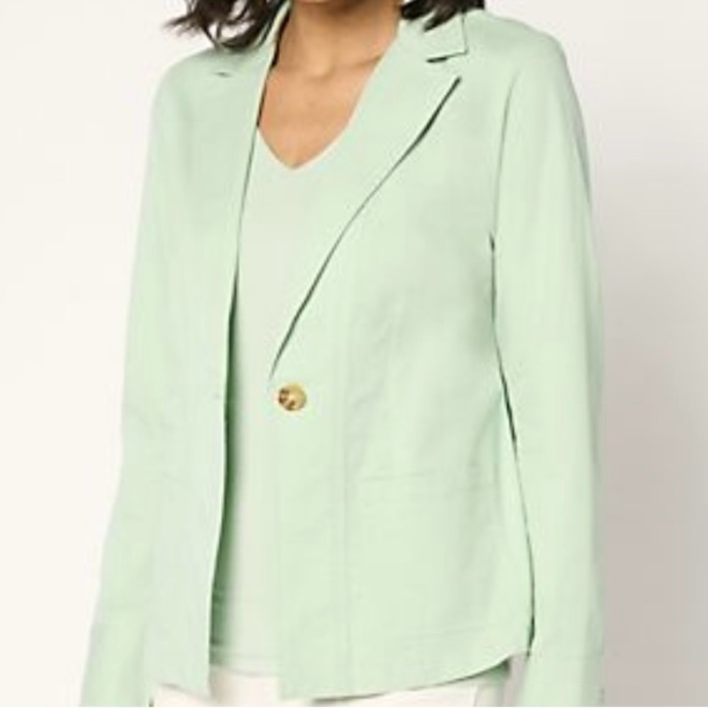 Joan Rivers Women's signature twill cinch back blazer - Picture 8 of 10